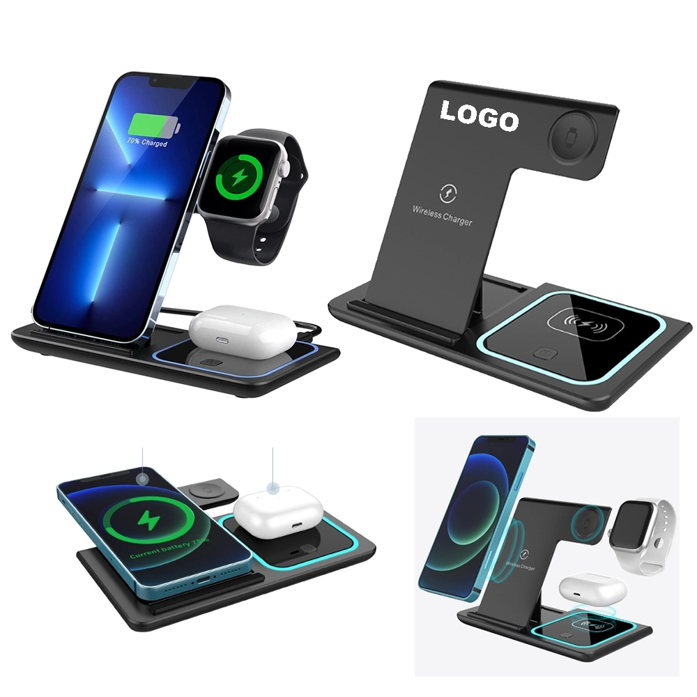 Foldable 15W 3 In 1 Fast Wireless Charging Station 1