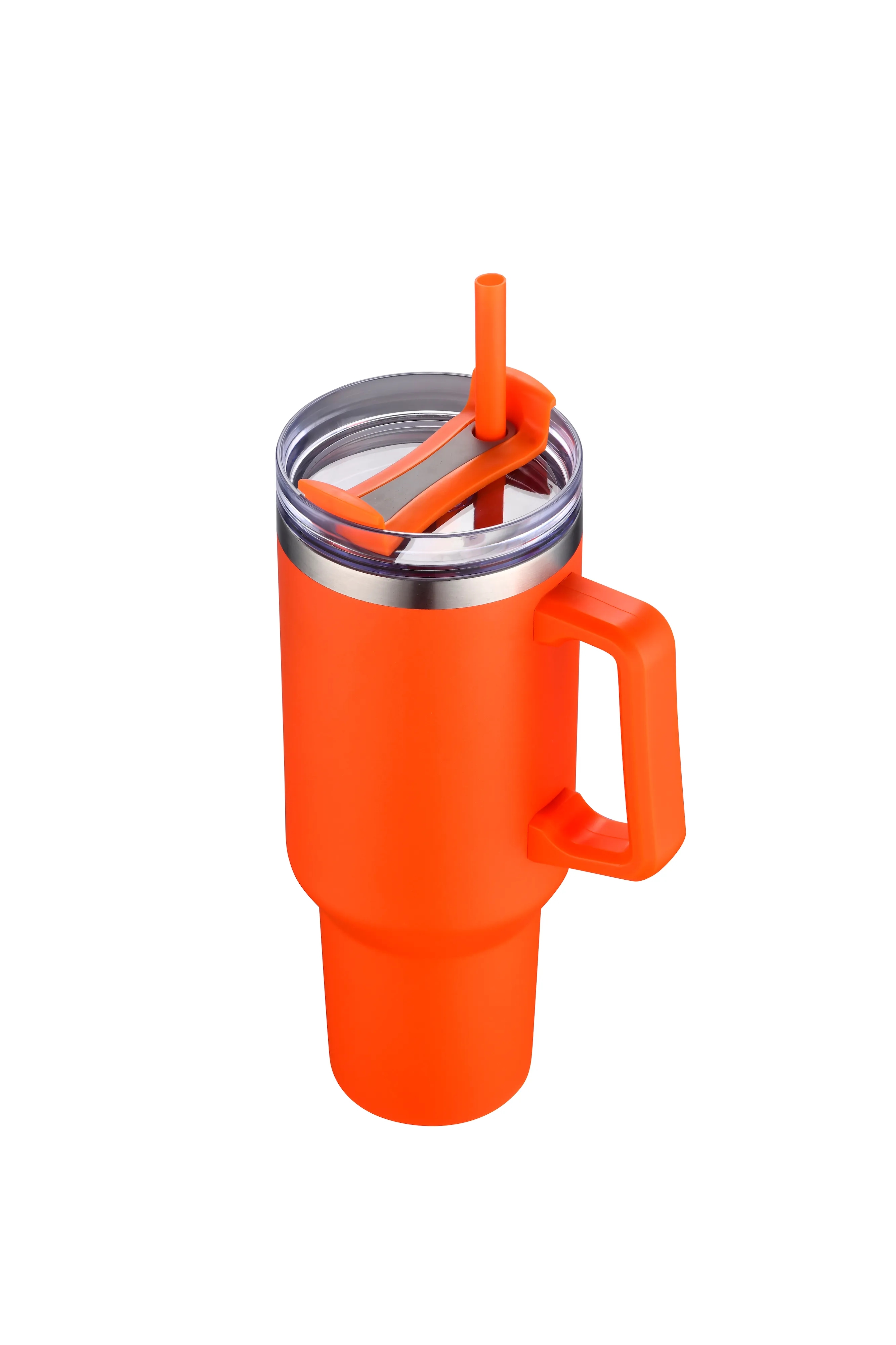 40oz Stainless Travel Mug w/ Handle and Straw 9
