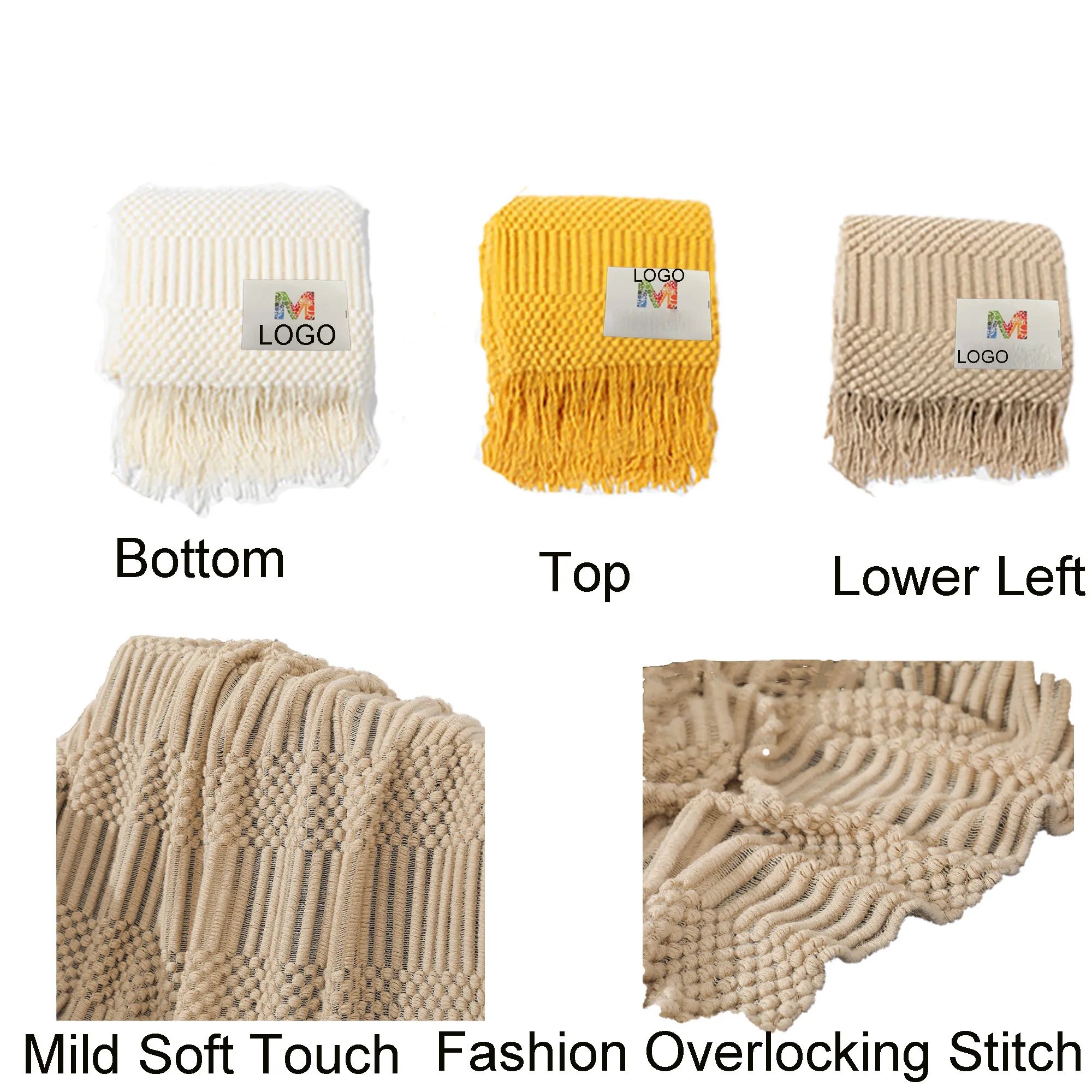 Full Color Spot Travel Sofa Knitted Blanket 6