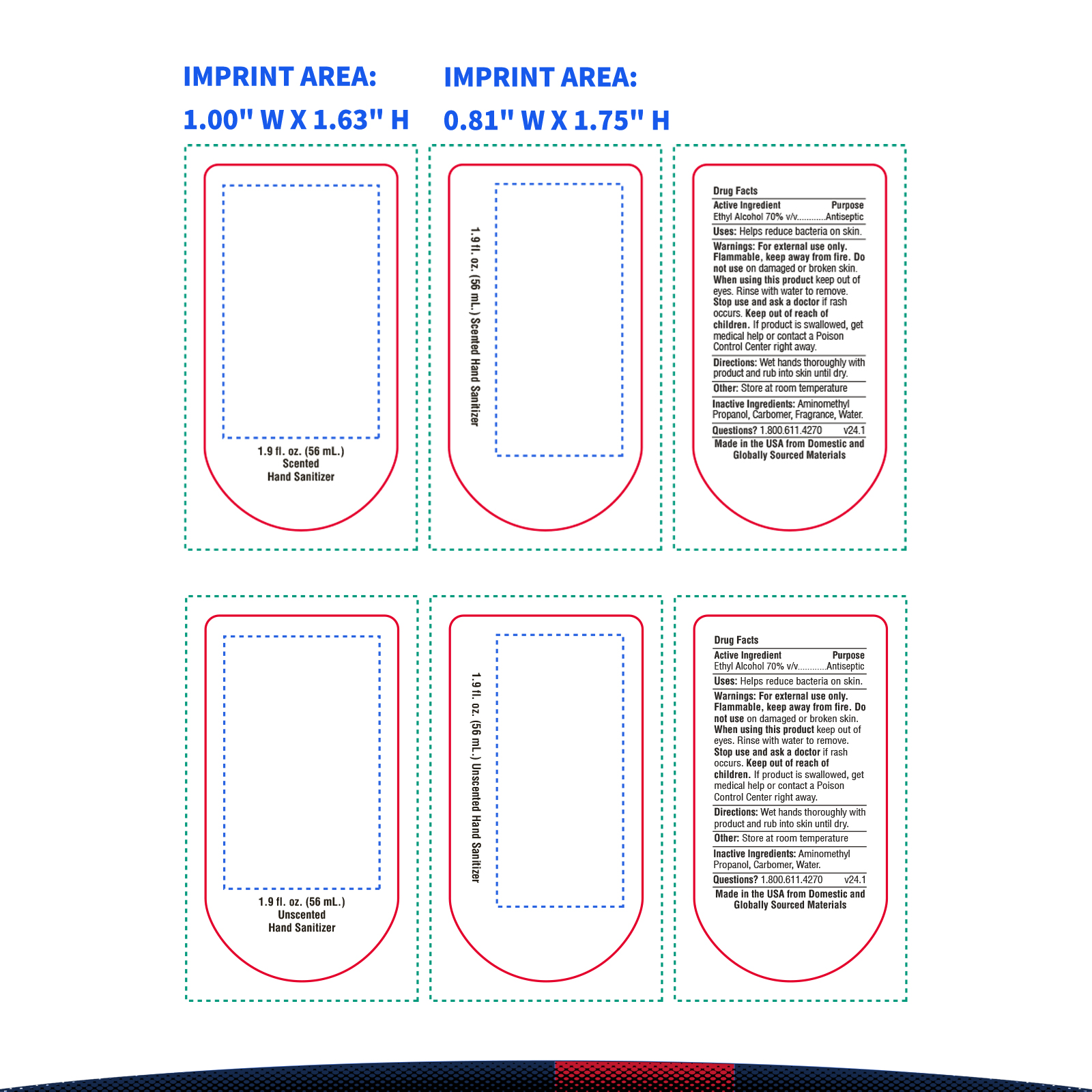 1.9 oz. Pabuk Clear Bottle Clear Sanitizer With Carabiner 11
