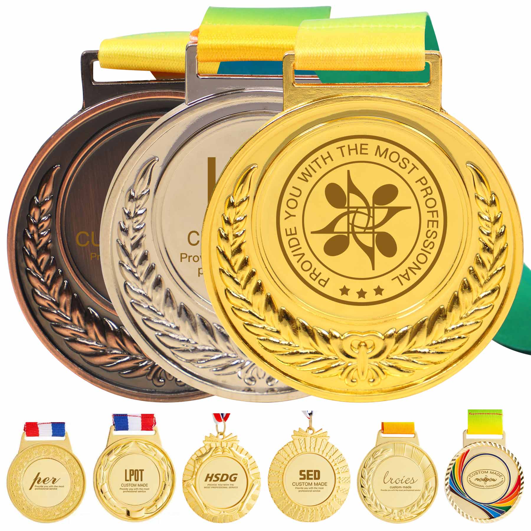 Olympic Style Winner Medals with Ribbon 1