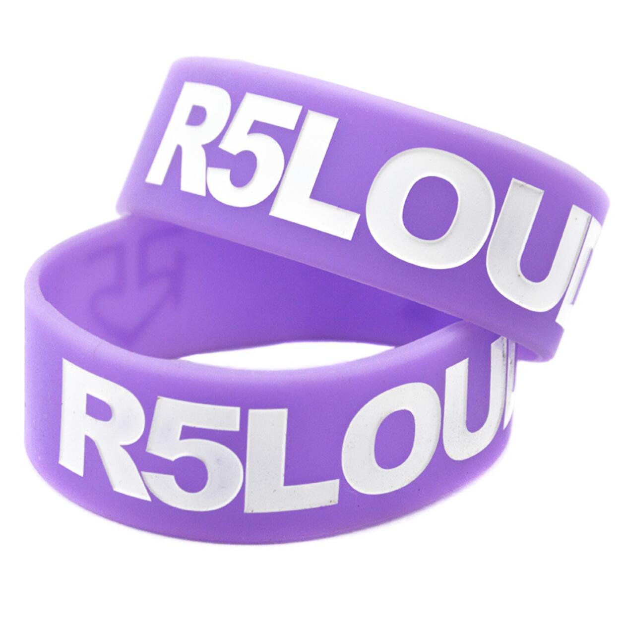 1" Debossed Color Filled Silicone Wristband 1