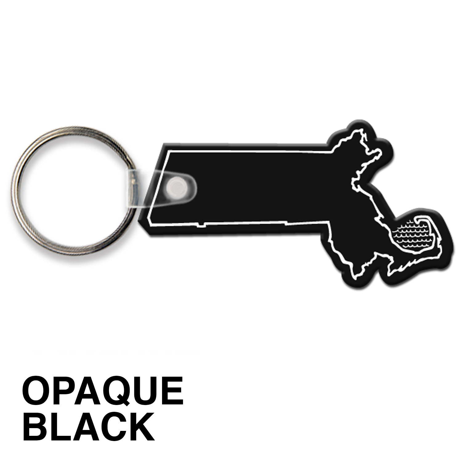 Massachusetts State Shape Key Tag (Spot Color) 11