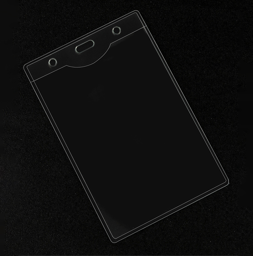 Double Hook Enlarged Transparent ID Card Badge Holder 8