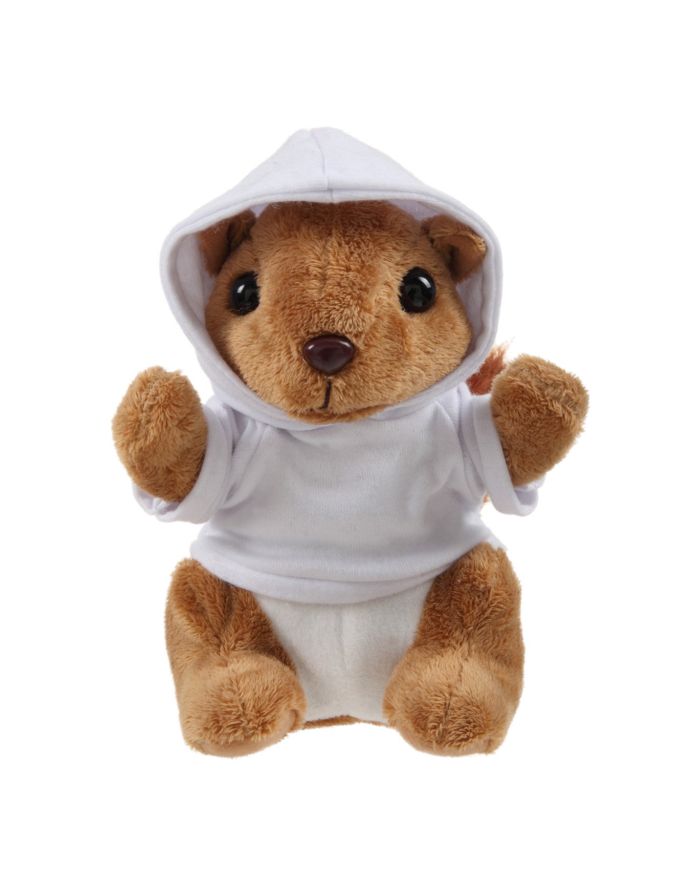 Soft Plush Sitting Squirrel wearing a Hoodie 16