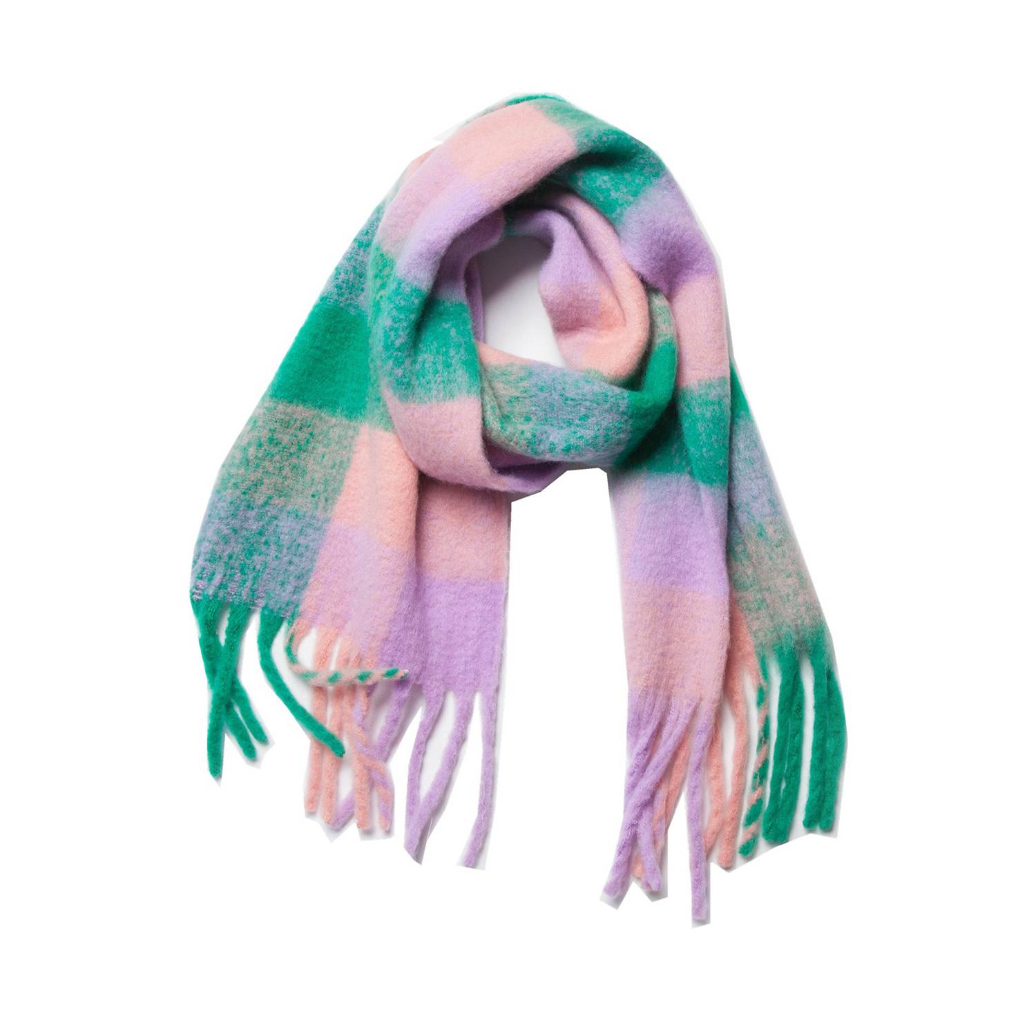 Warm Knitted Woven Scarf W/ Tassel 3