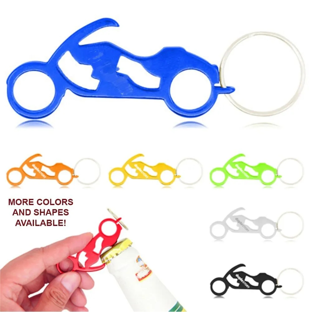 2 5/8 " Motorcycle Shaped Bottle Opener Key Holder 2