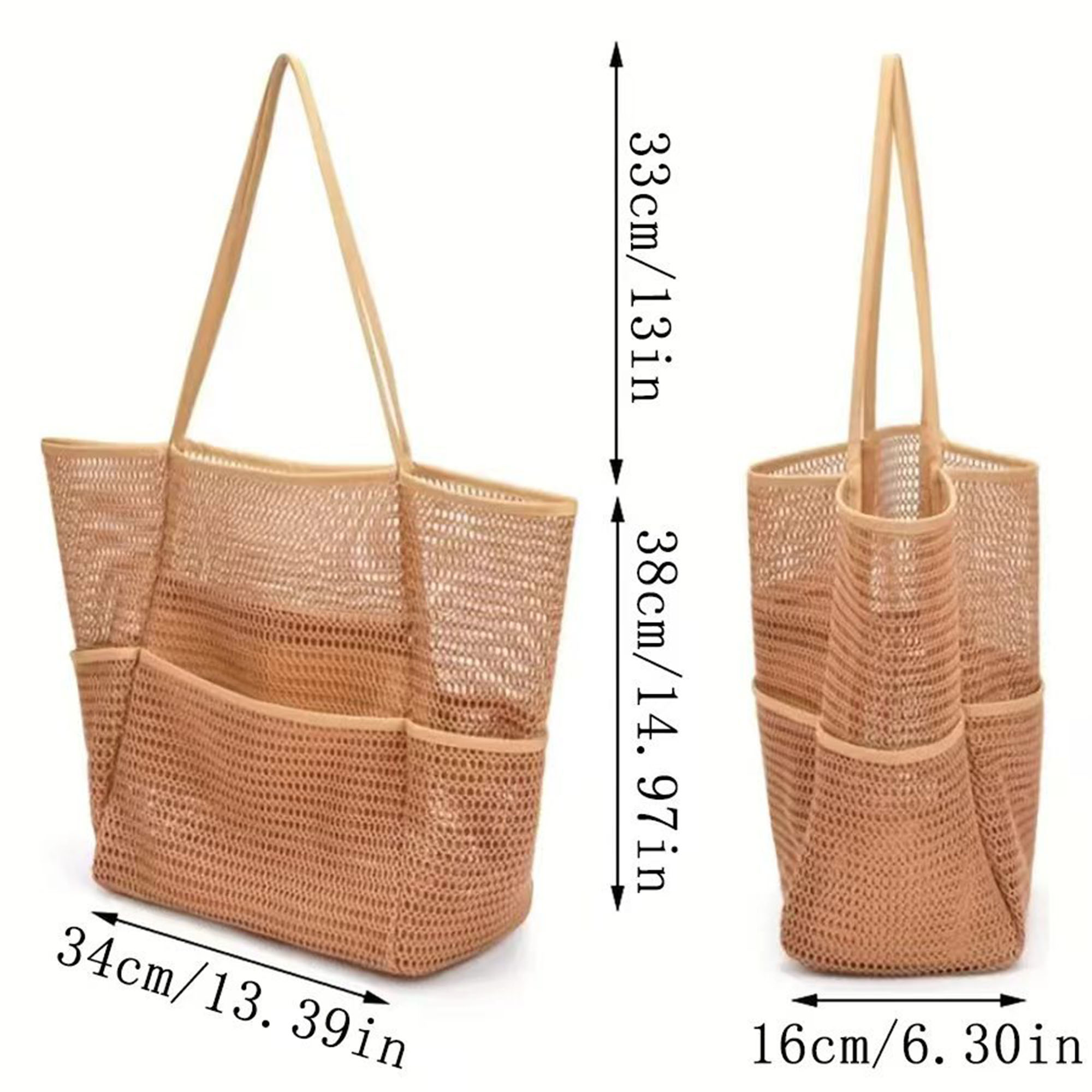Dual-Layer Mesh Beach Tote Bag 1