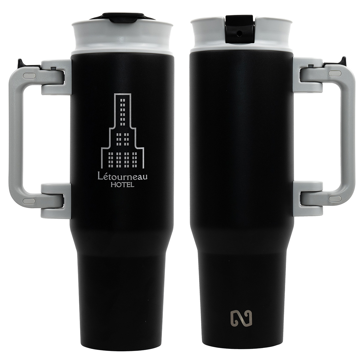 NAYAD® Genesis 40 oz Stainless Steel Double-Wall Vacuum Insulated Mug with Foldable Handle 40