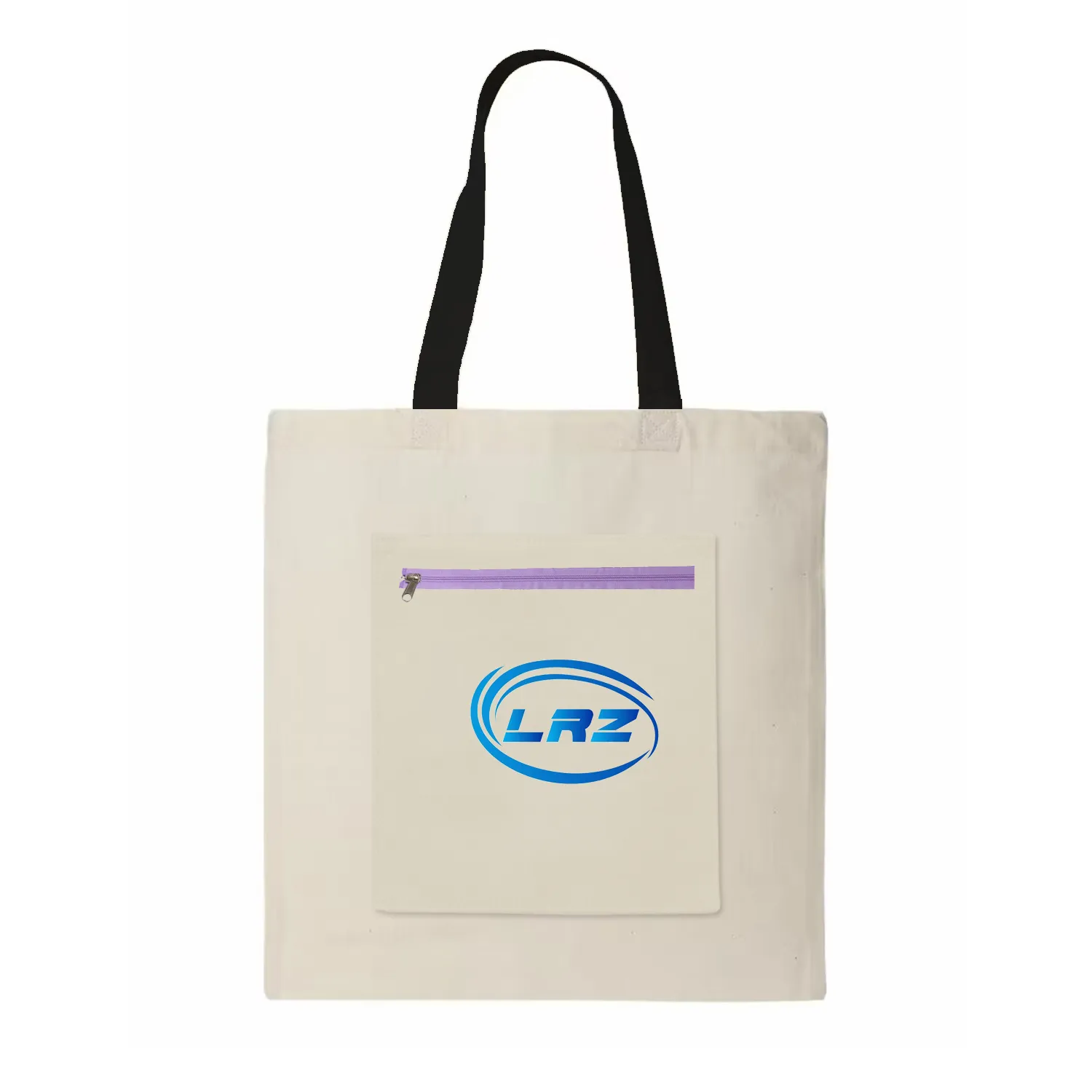 Cotton Tote bag with pocket 12" x 10", custom tote bag with logo imprint 1