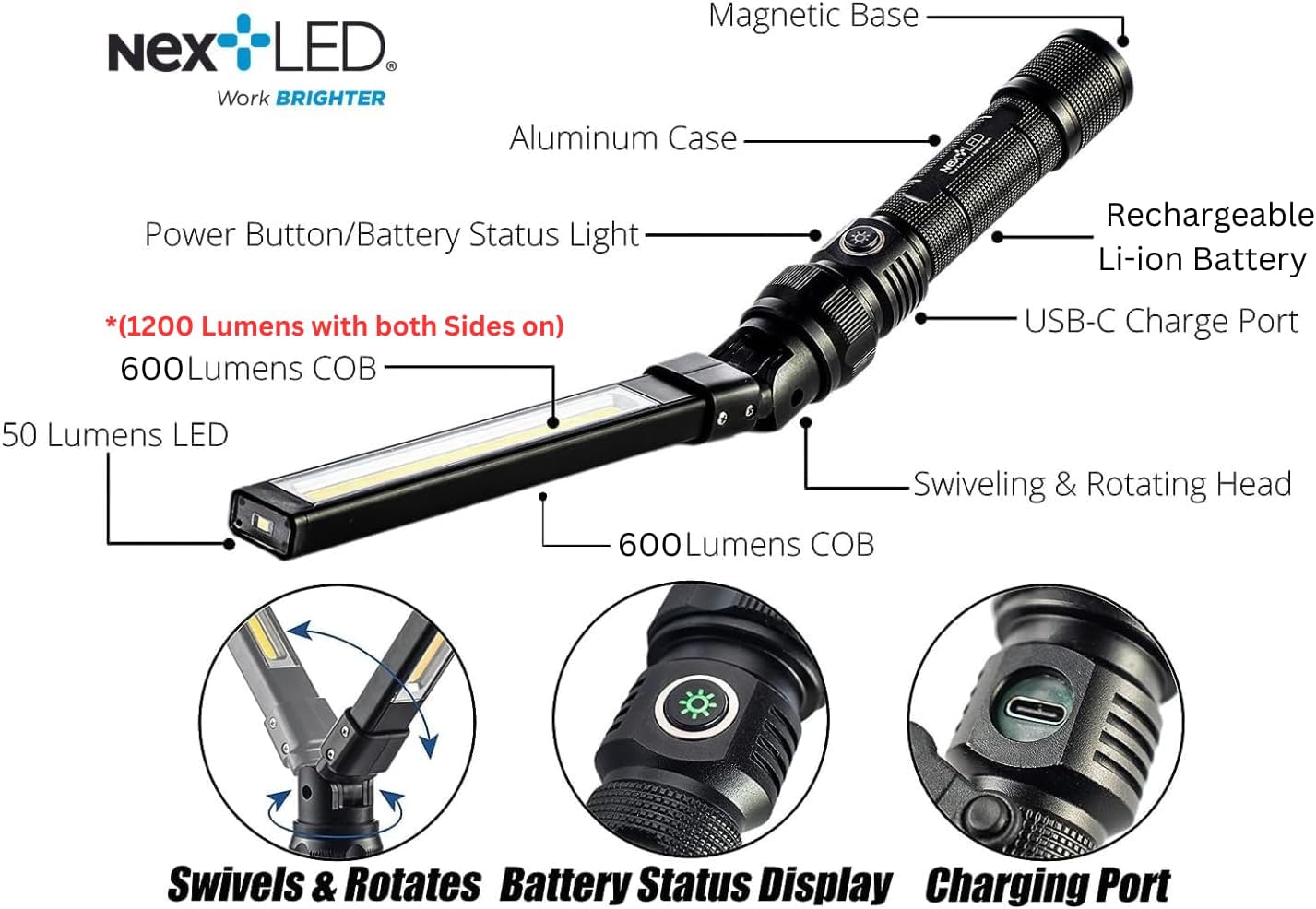 NextLED Double Sided Bar LED Task Light 4
