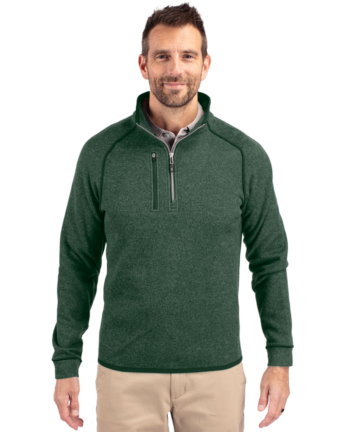 Cutter & Buck Mainsail Sweater-Knit Mens Half Zip Jacket 49