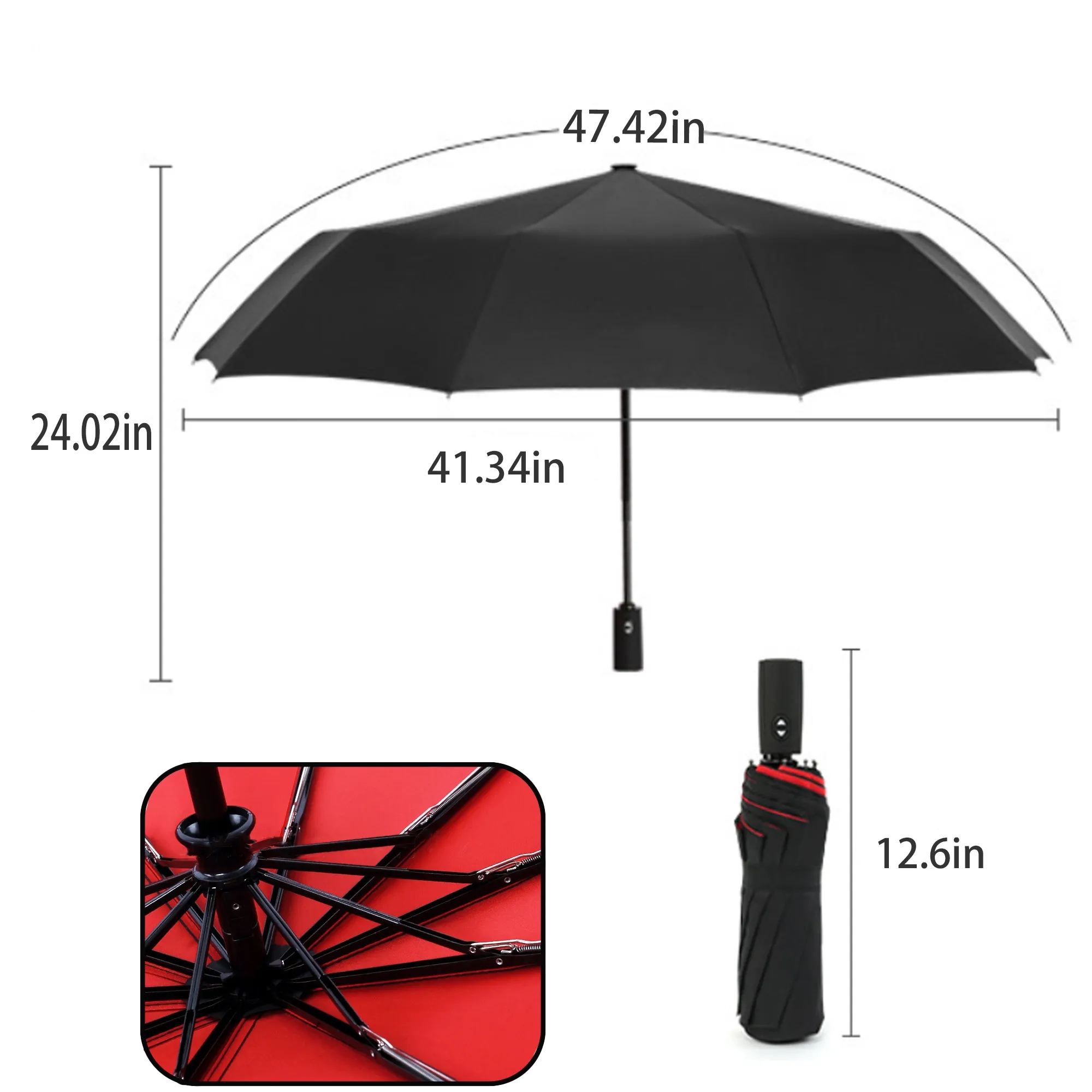 Light Portable Automatic Folding Rain Umbrella 2