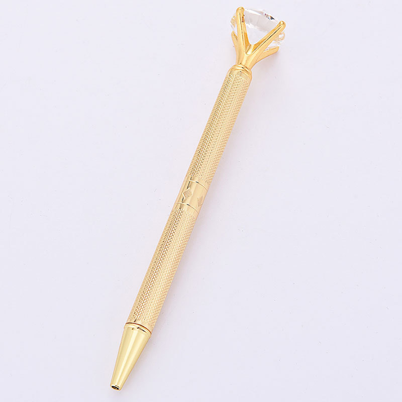 Carved Design Metal Ball Pen with Crystal Diamond 6