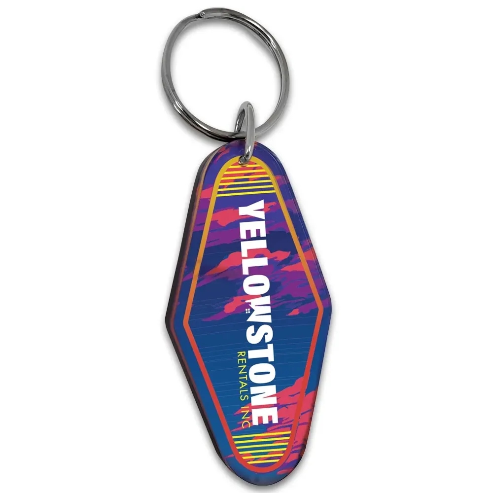 Vintage Acrylic Motel Keychain Hotel Key Tag 2
