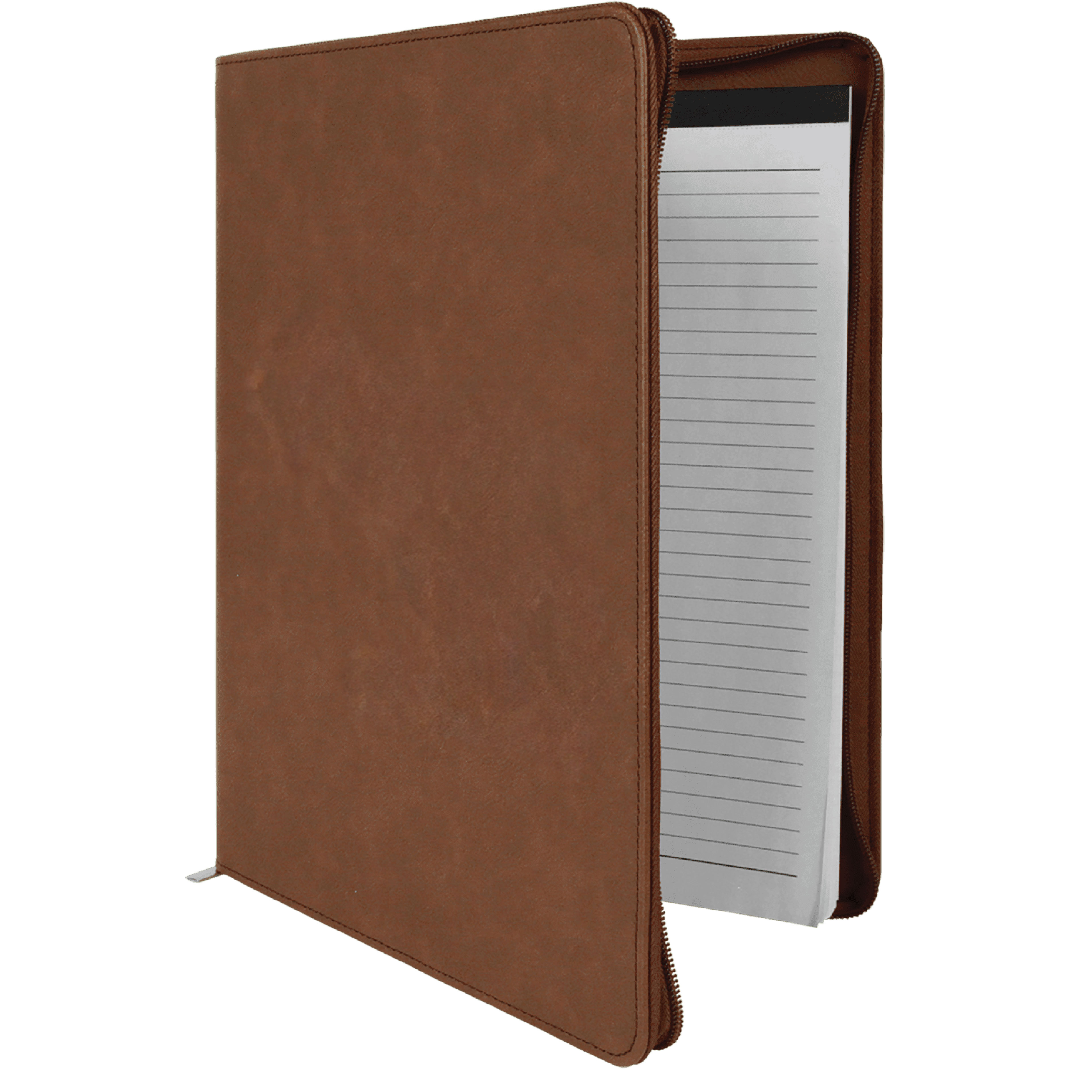 9" x 12" Leatherette Dark Brown Portfolio with Zipper 8