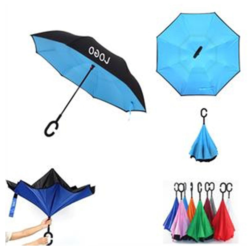 C-Shape Handle Reversible Reverse Umbrella