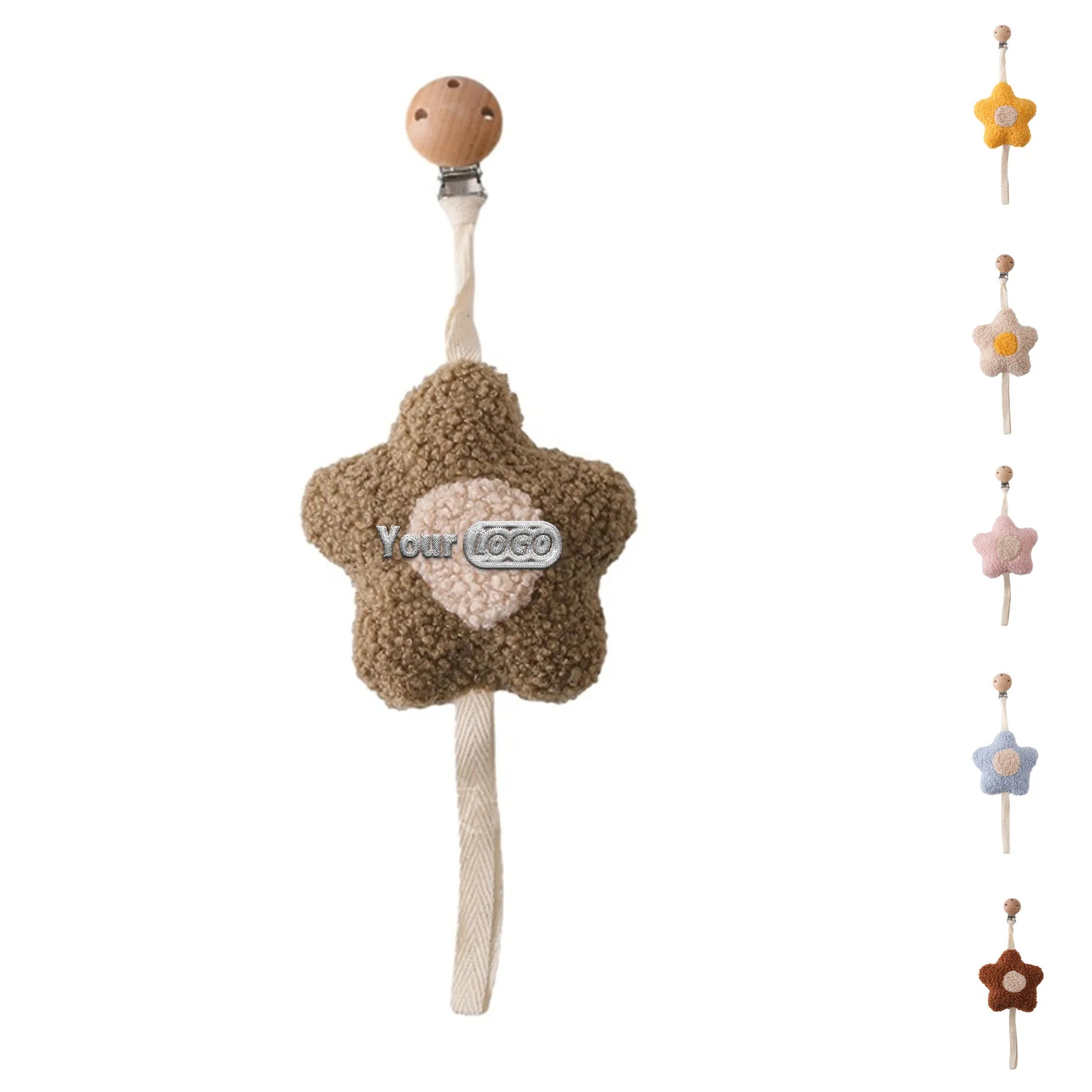 Flower Beech Pacifier Clip 5