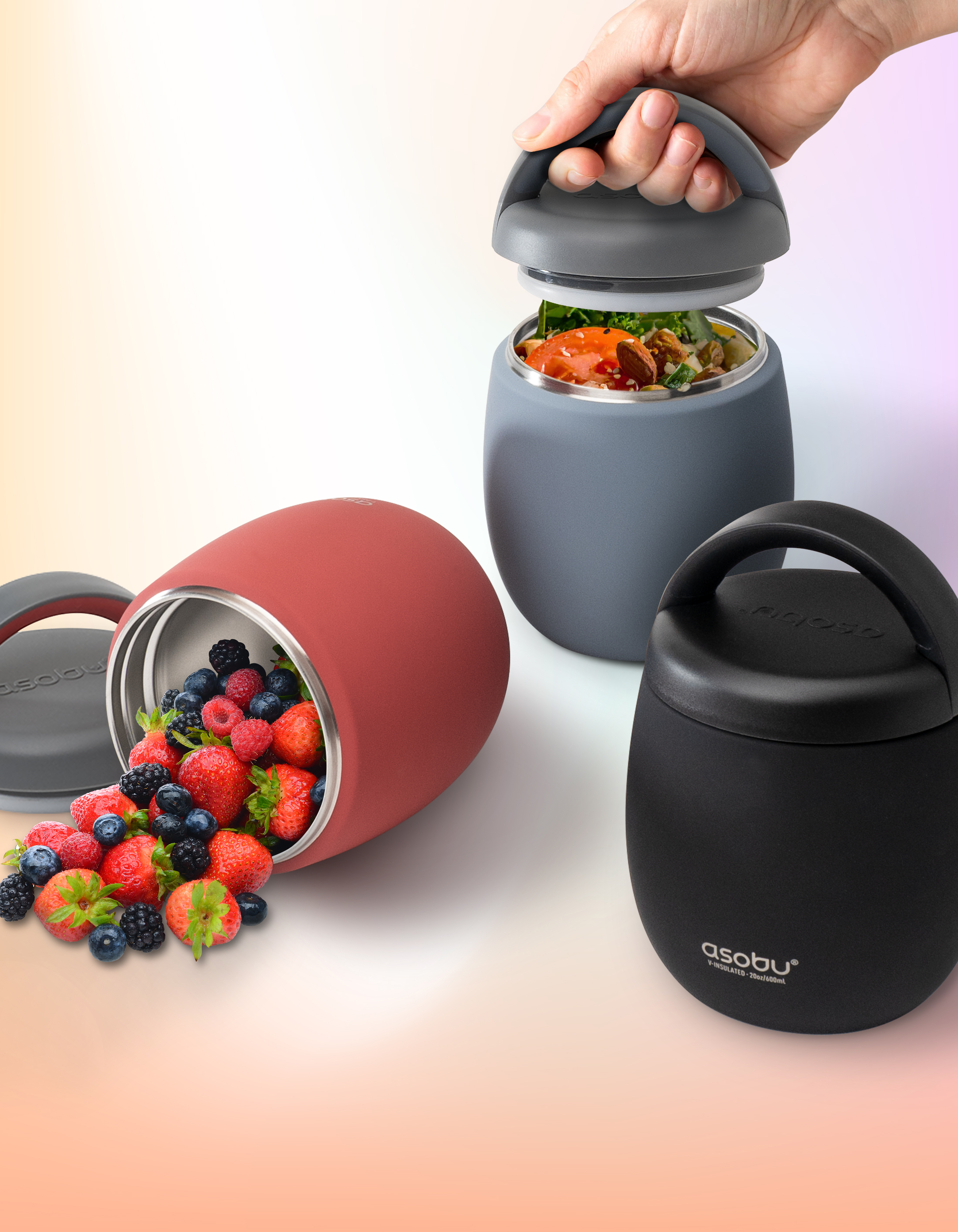 20 oz. Insulated Asobu Food Jar w/ Easy Carry Handle 3