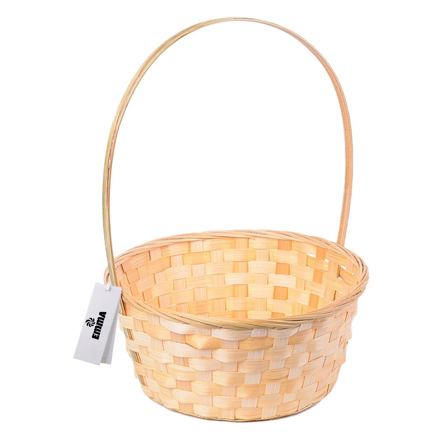 Bamboo Flower Basket w/ Handle 1