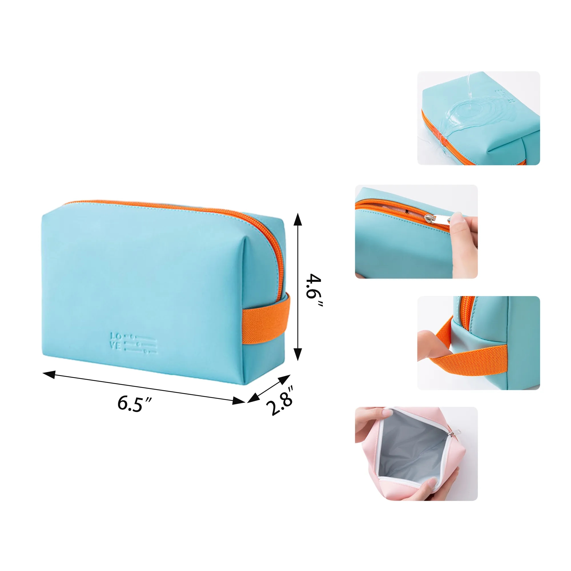 Large Capacity Waterproof Makeup Bag Travel Pouch MOQ 50PCS 4