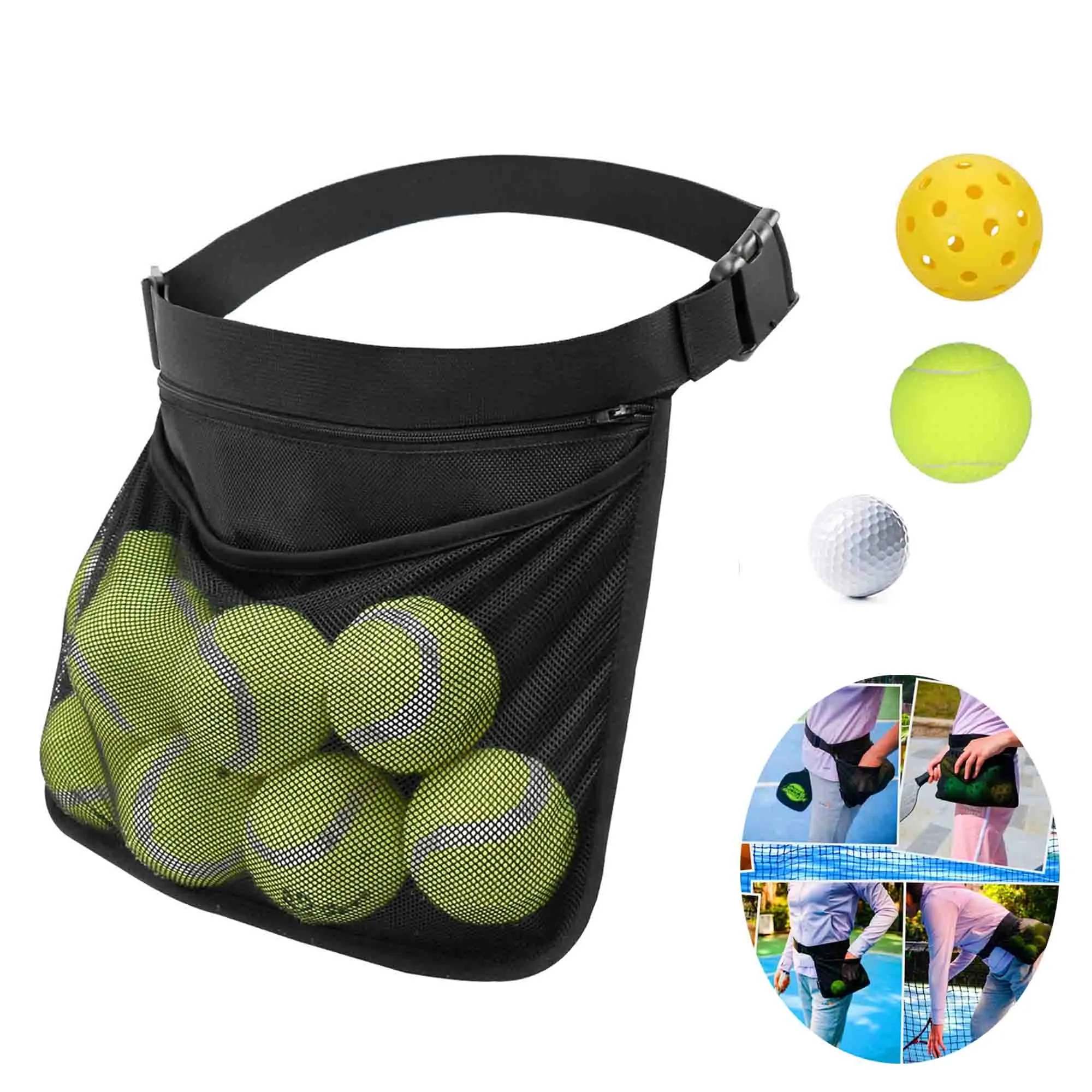 Pickleball Tennis Balls Waist Hip Bag Sports Holder 3