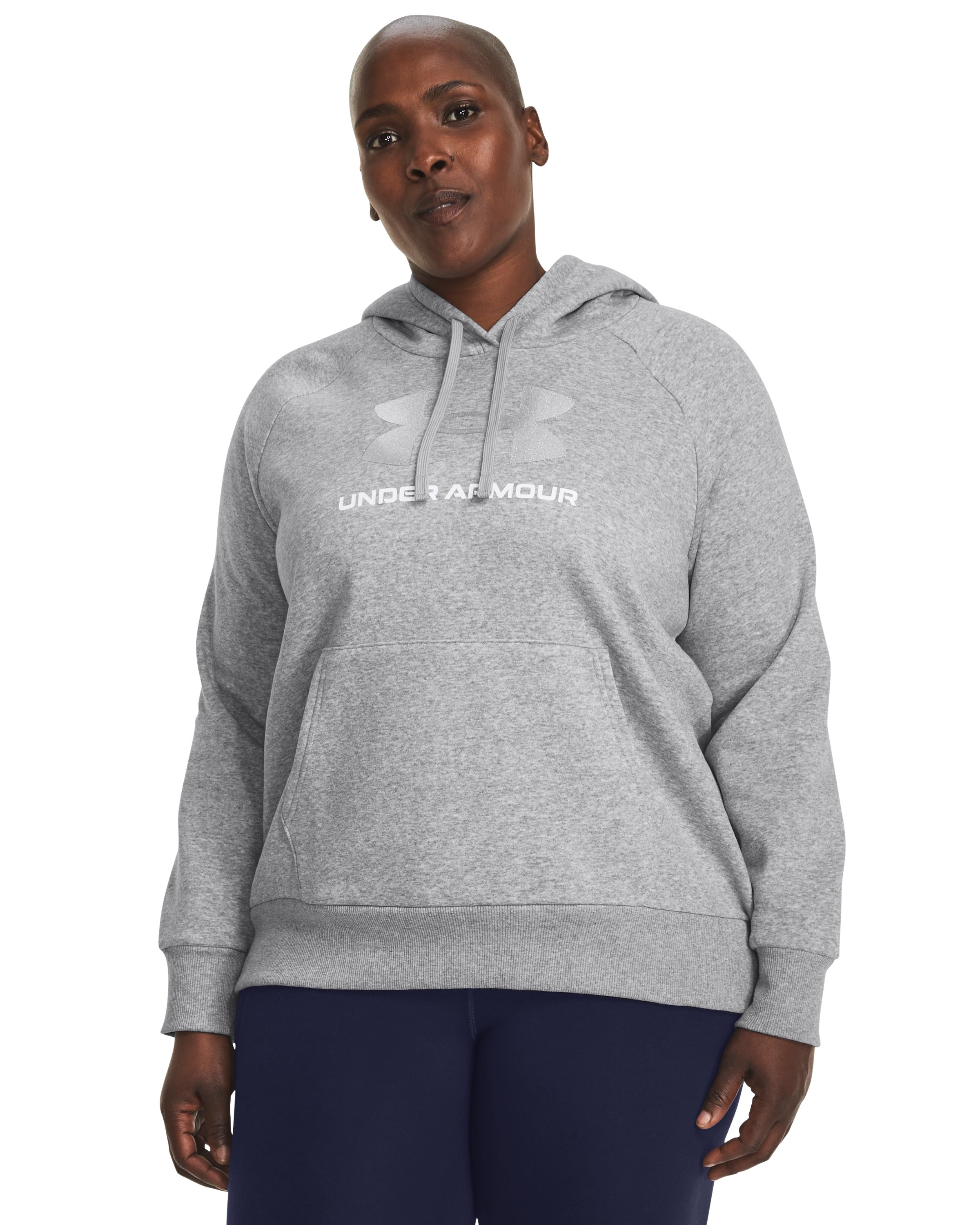 Women's UA Rival Fleece Glitter Big Logo Hoodie  2