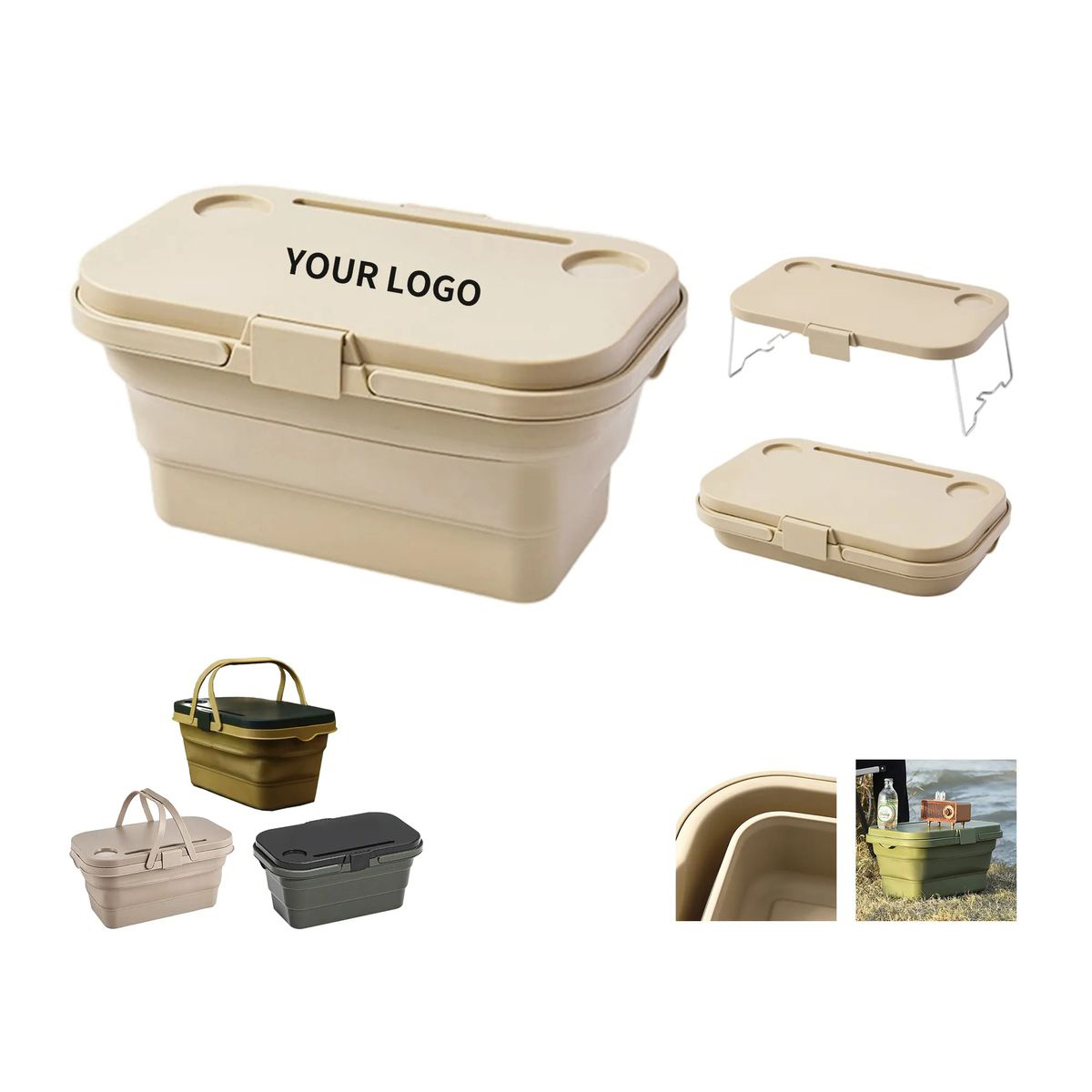 Outdoor Storage Basket That Transforms into Table 5