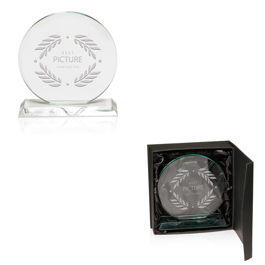 Round Crystal Glass Recognition Award 1