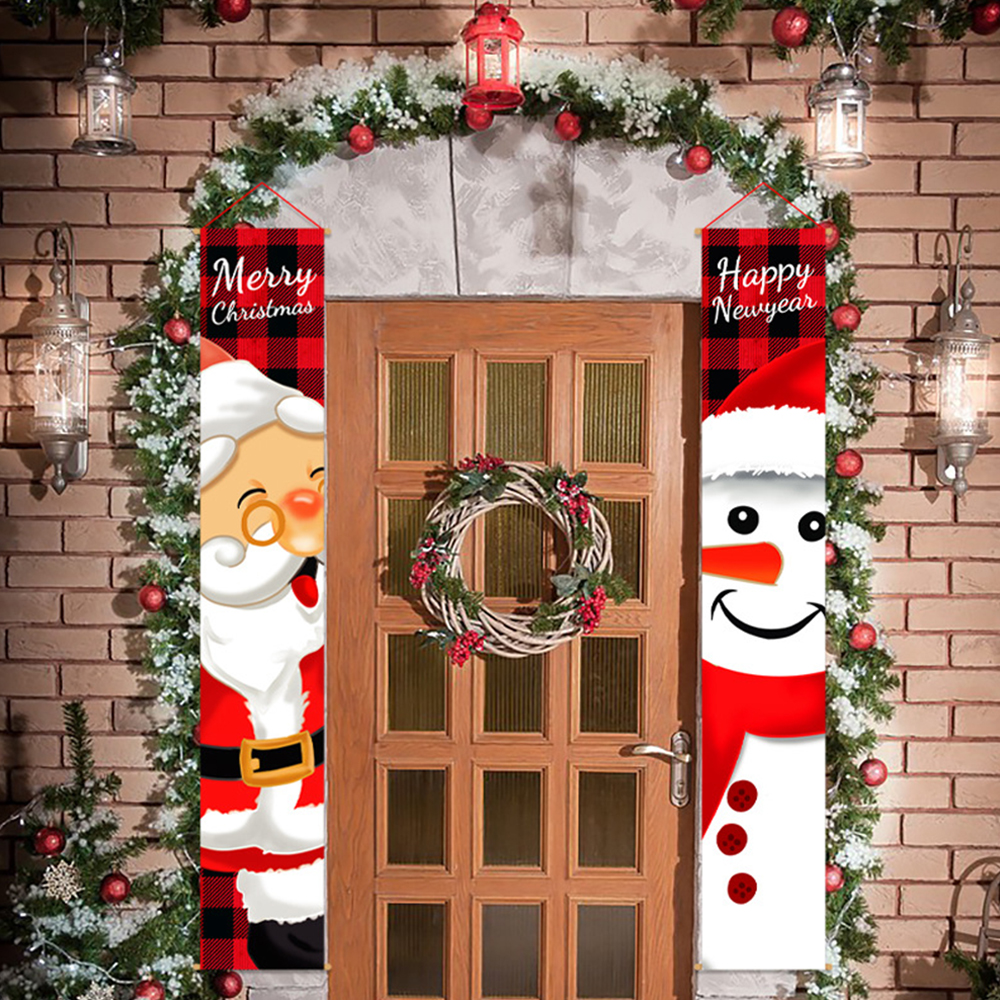 Christmas Santa Claus Snowman Door Hanger 5