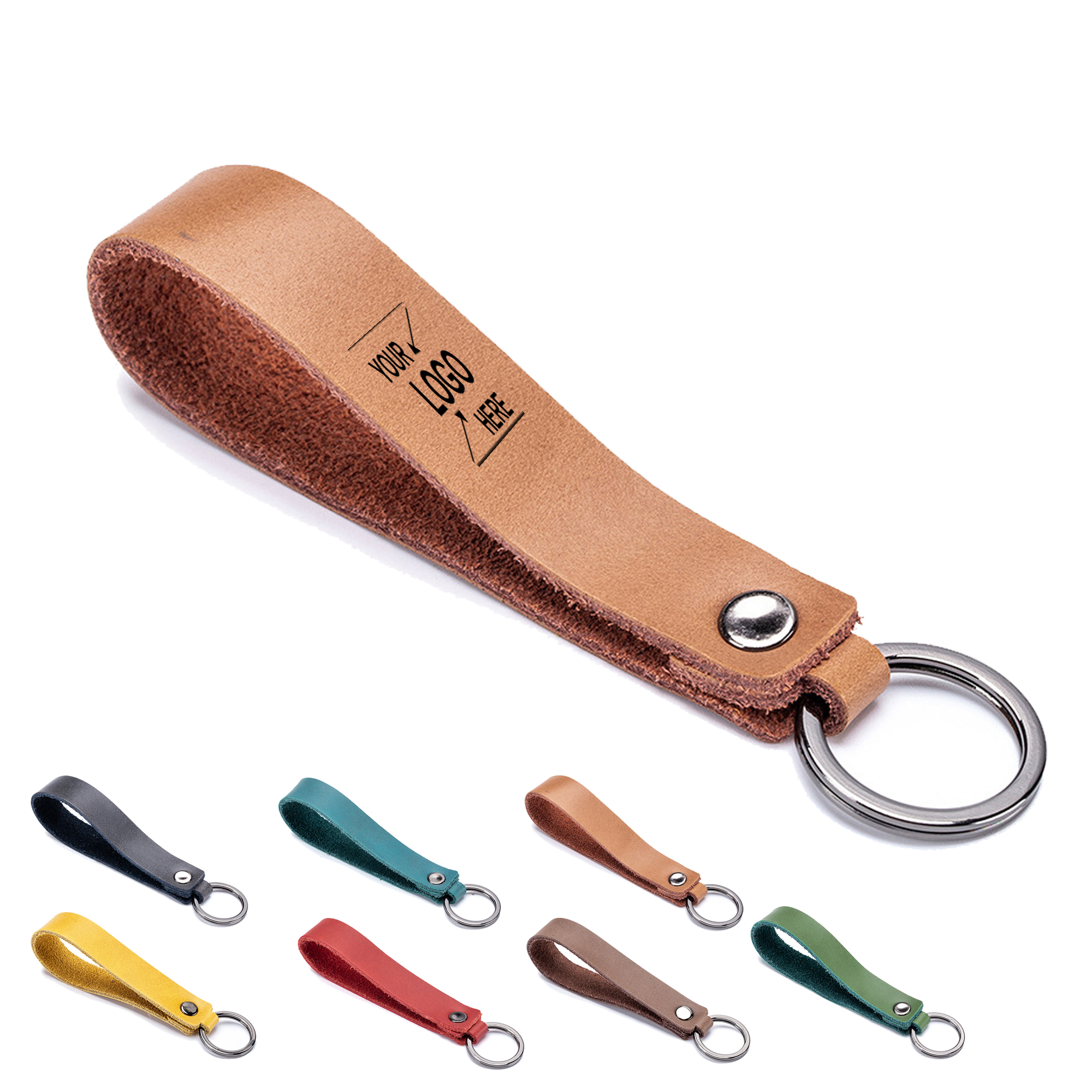 Premium Genuine Leather Keychain for Brand Promotion and Thoughtful Gifting 3