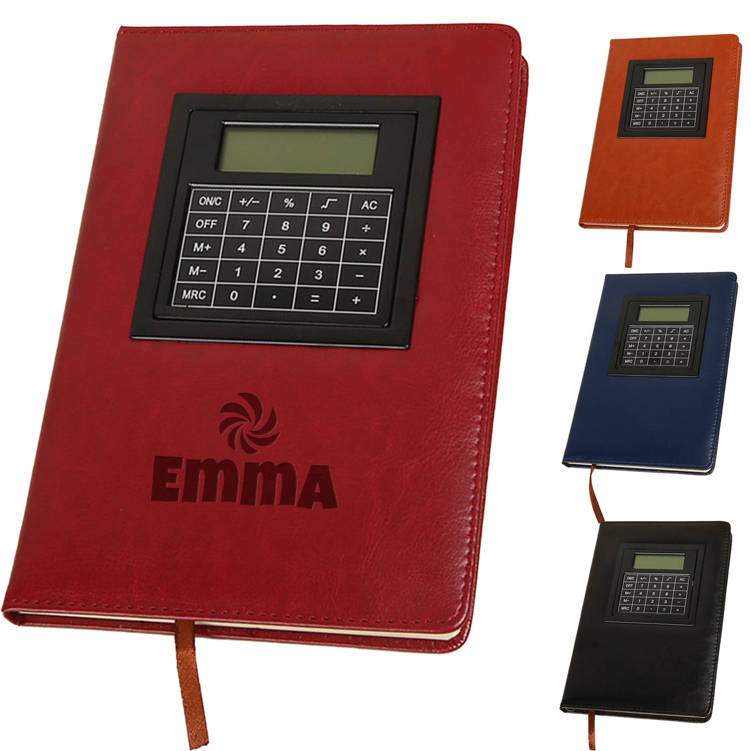 A5 200 Pages PU Leather Notebook w/ Calculator 1