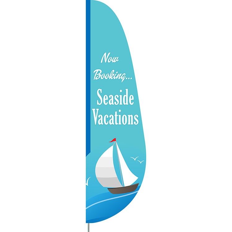 3' x 12' Custom Single Reverse Feather Flag 6