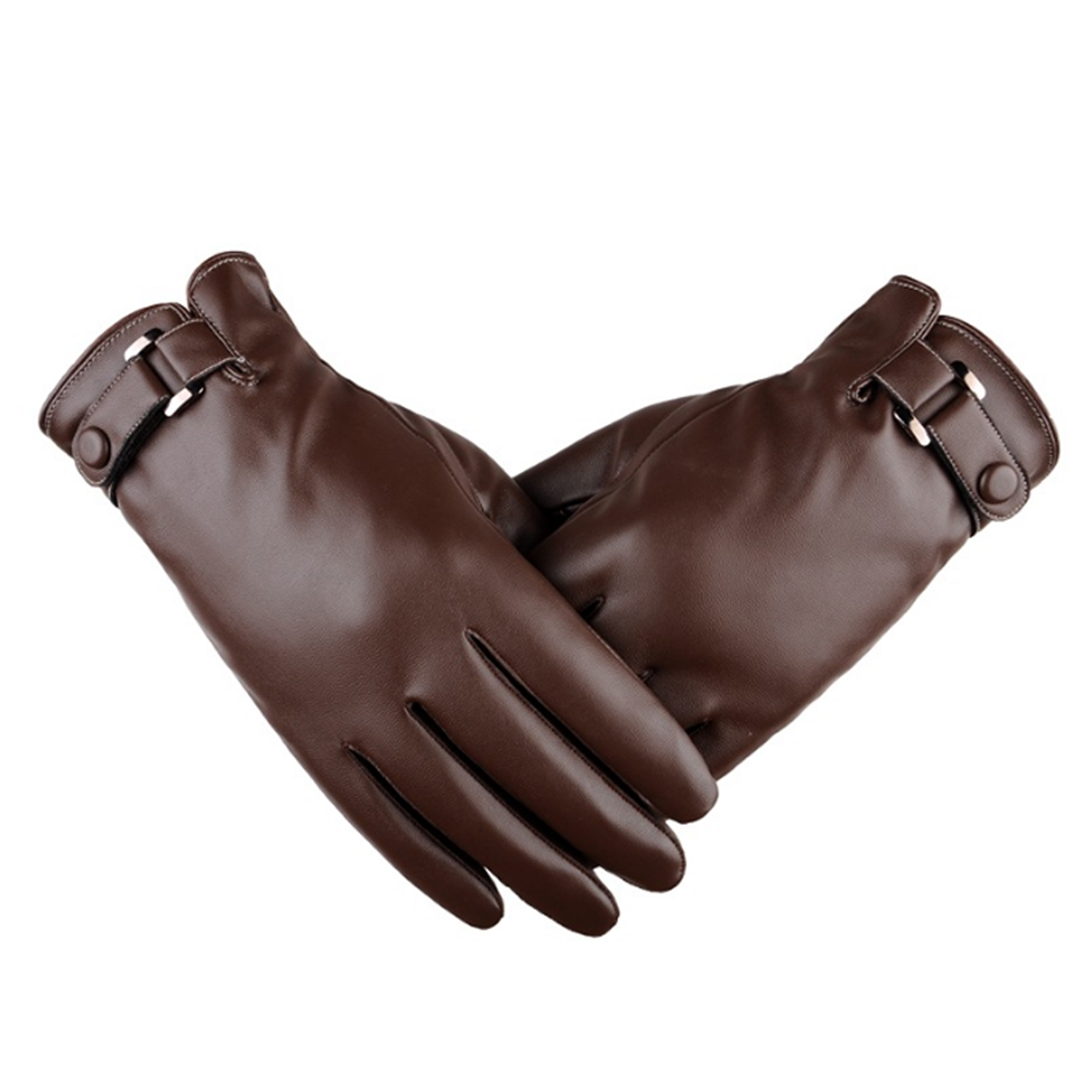 Stylish Winter Thermal Leather Gloves 4