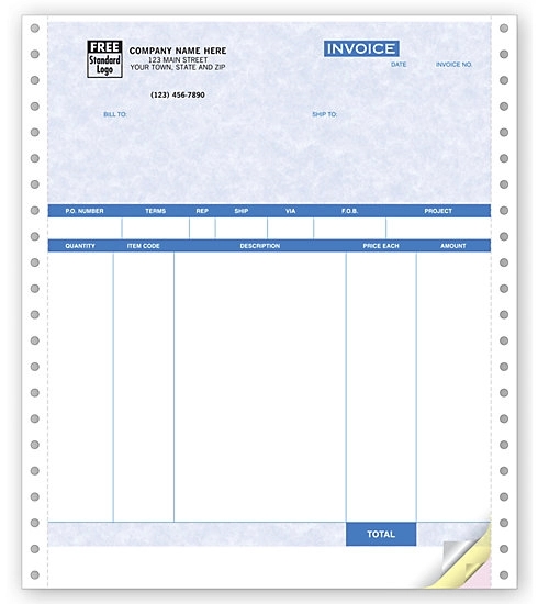Product Invoices, Continuous, Parchment 1