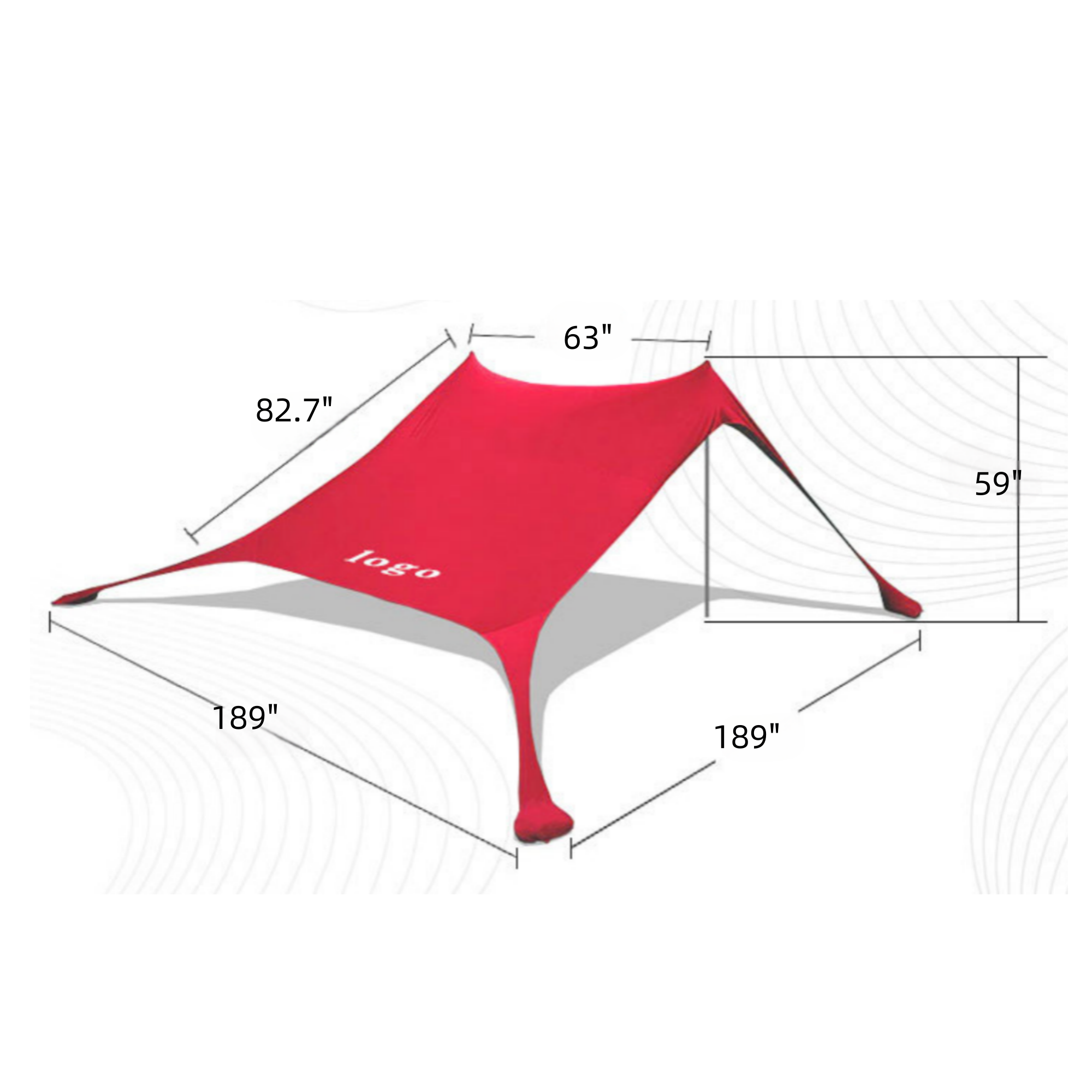 82.7" x 63" x 59" Cordless Lyca Canopy 1