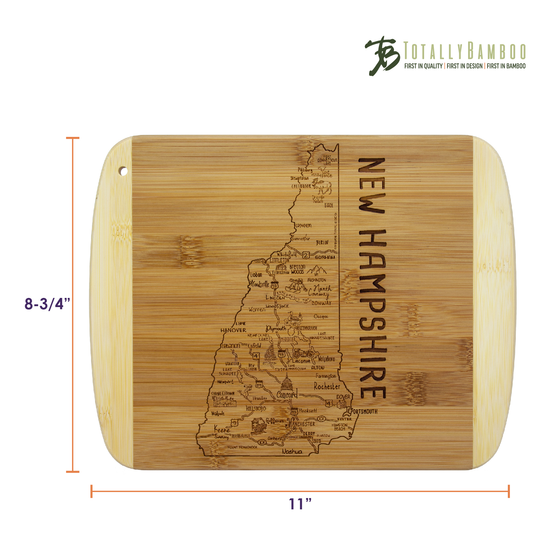 A Slice of Life New Hampshire Serving & Cutting Board 10
