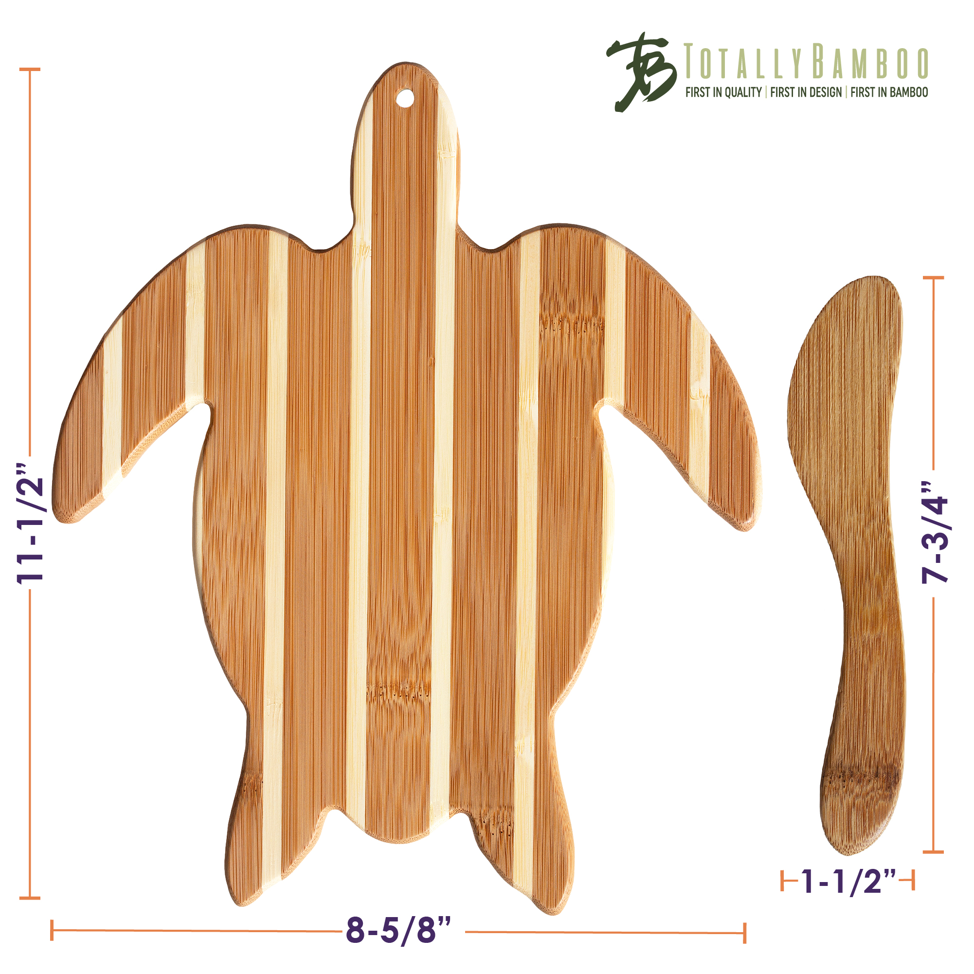 Sea Turtle Charcuterie Board with Spreader Knife Gift Set 7