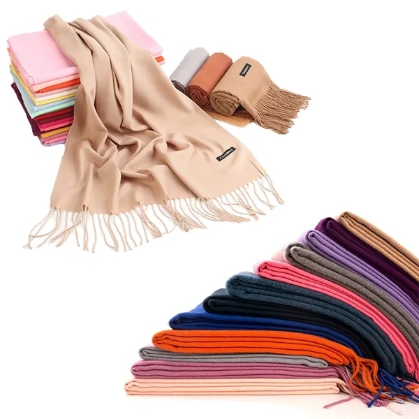 Large Soft Cashmere Feel Pashmina Shawl Scarf 6