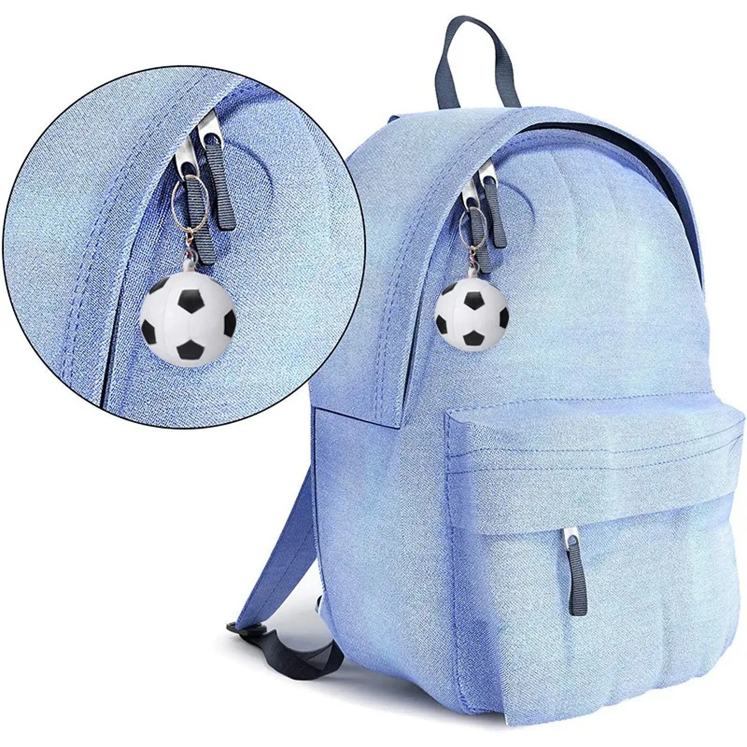 Mini Plastic Soccer Ball Keychain 2