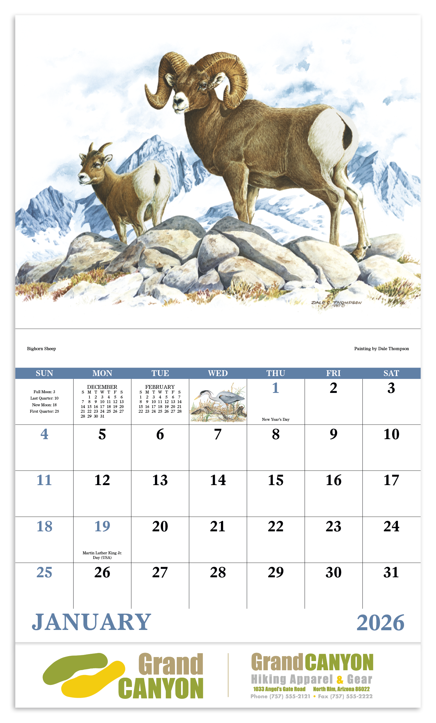 Good Value™ Wildlife Trek - Stapled Calendar 18