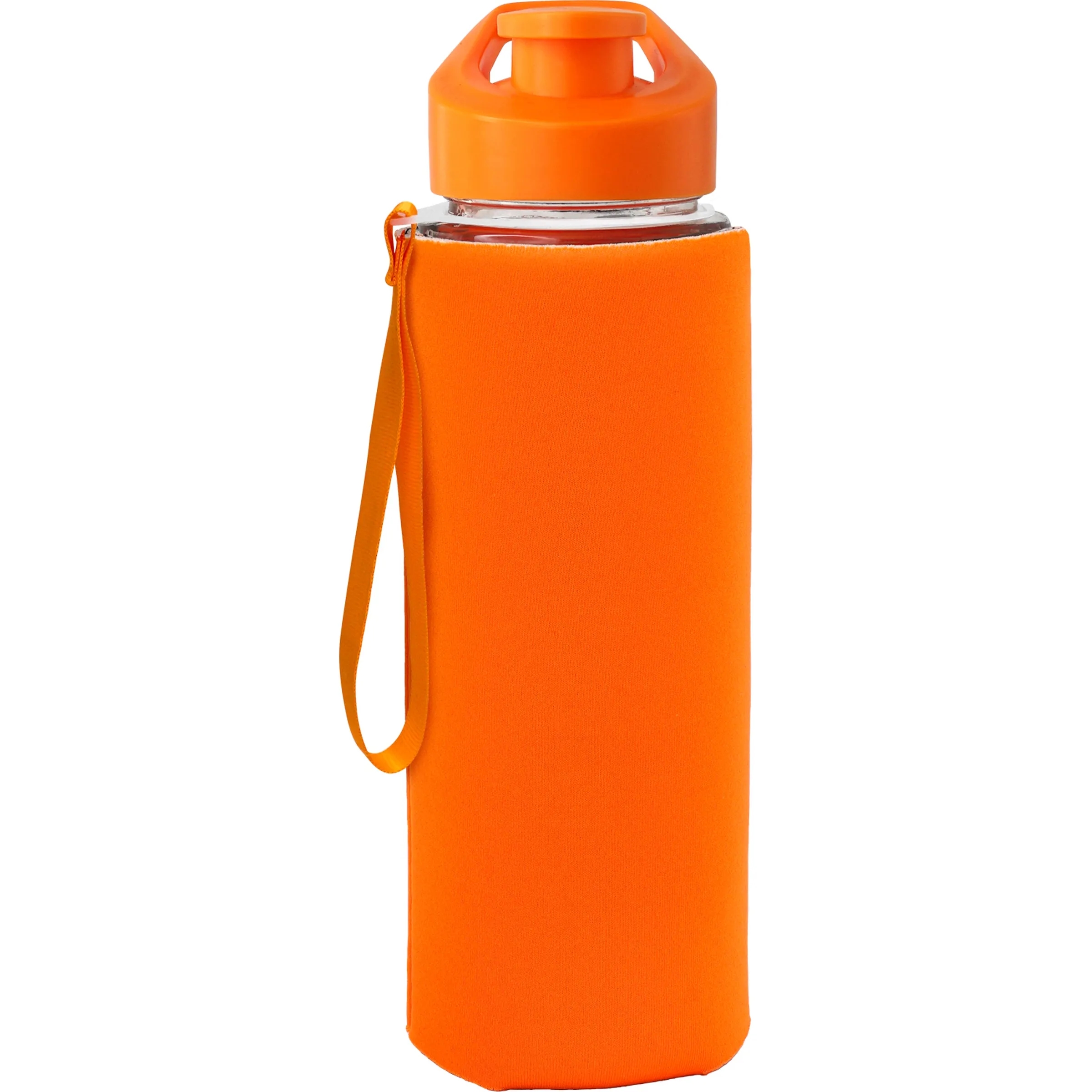 Easy Pour 22 oz Frosted Glass Sleeve Lanyard Bottle 2