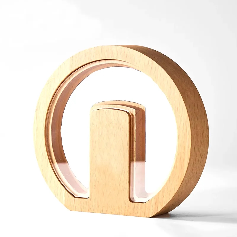 Engraved Circle Wood Trophy 4