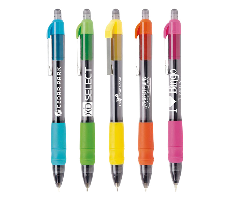 Translucent Rubber Grip Plastic Pen 1