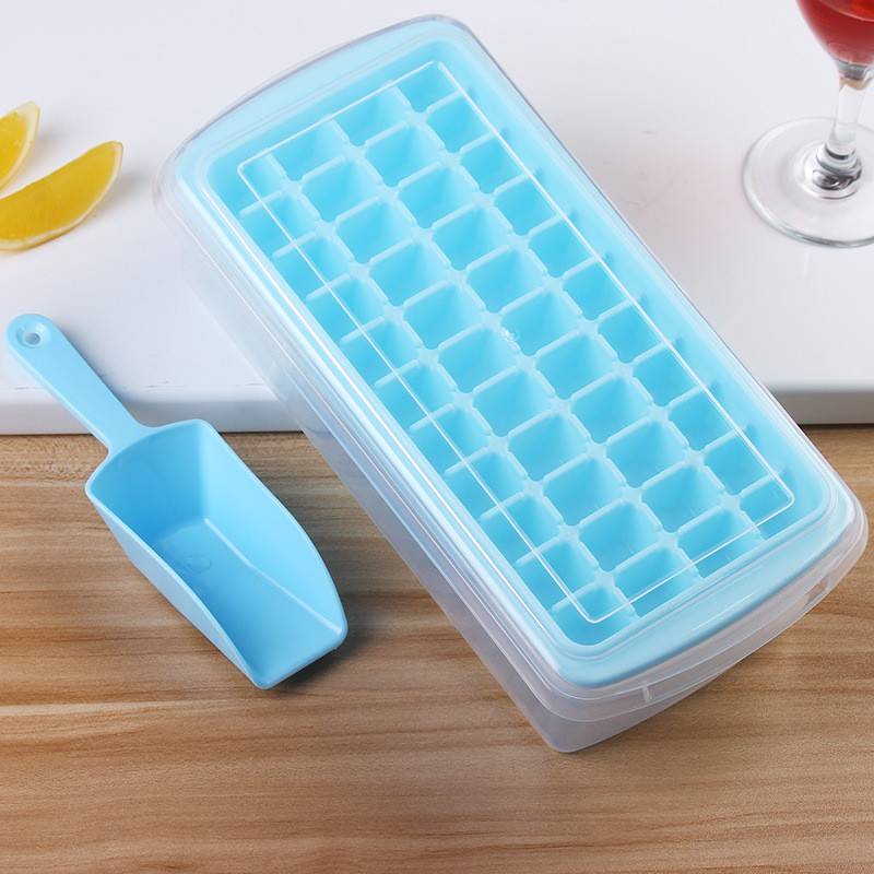 Ice Cube Tray With Lid & Bin 8