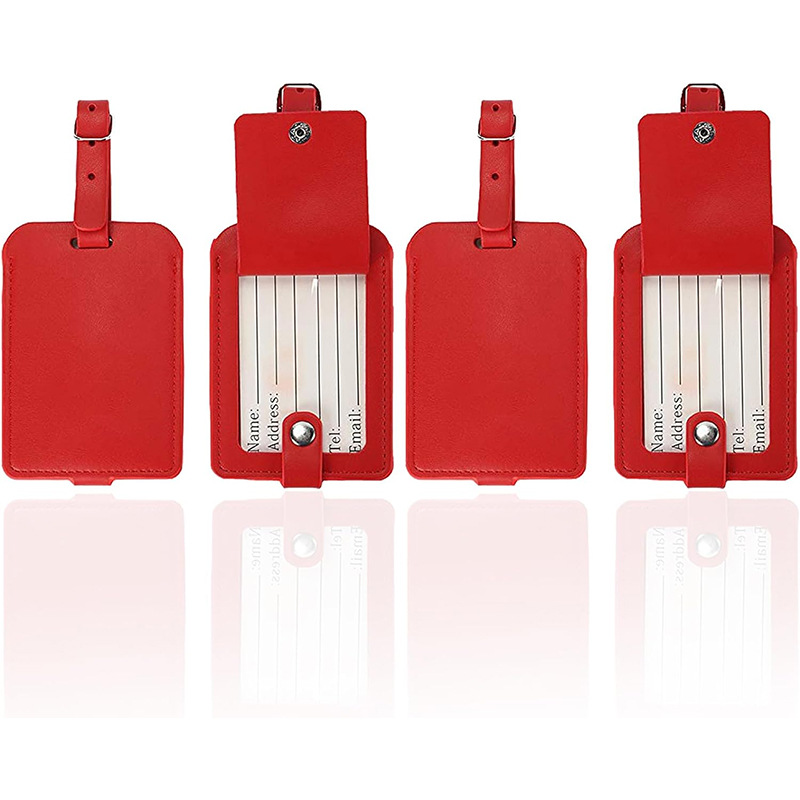 Pratical Leather Baggage Tags for Travellers 1