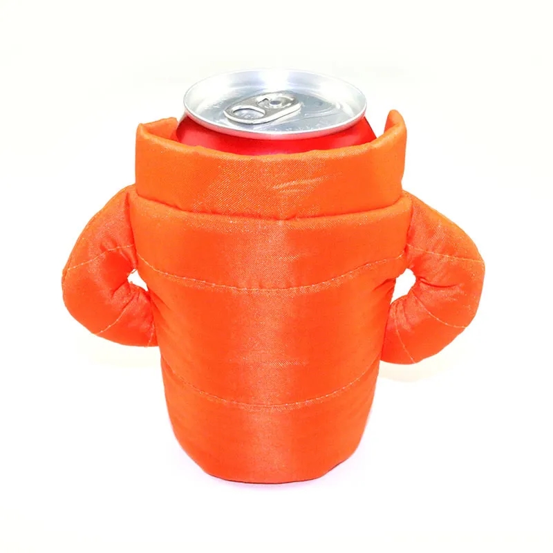 Beverage Can Coolers Beer Vest Jacket Cover, custom koozie with logo imprint 1