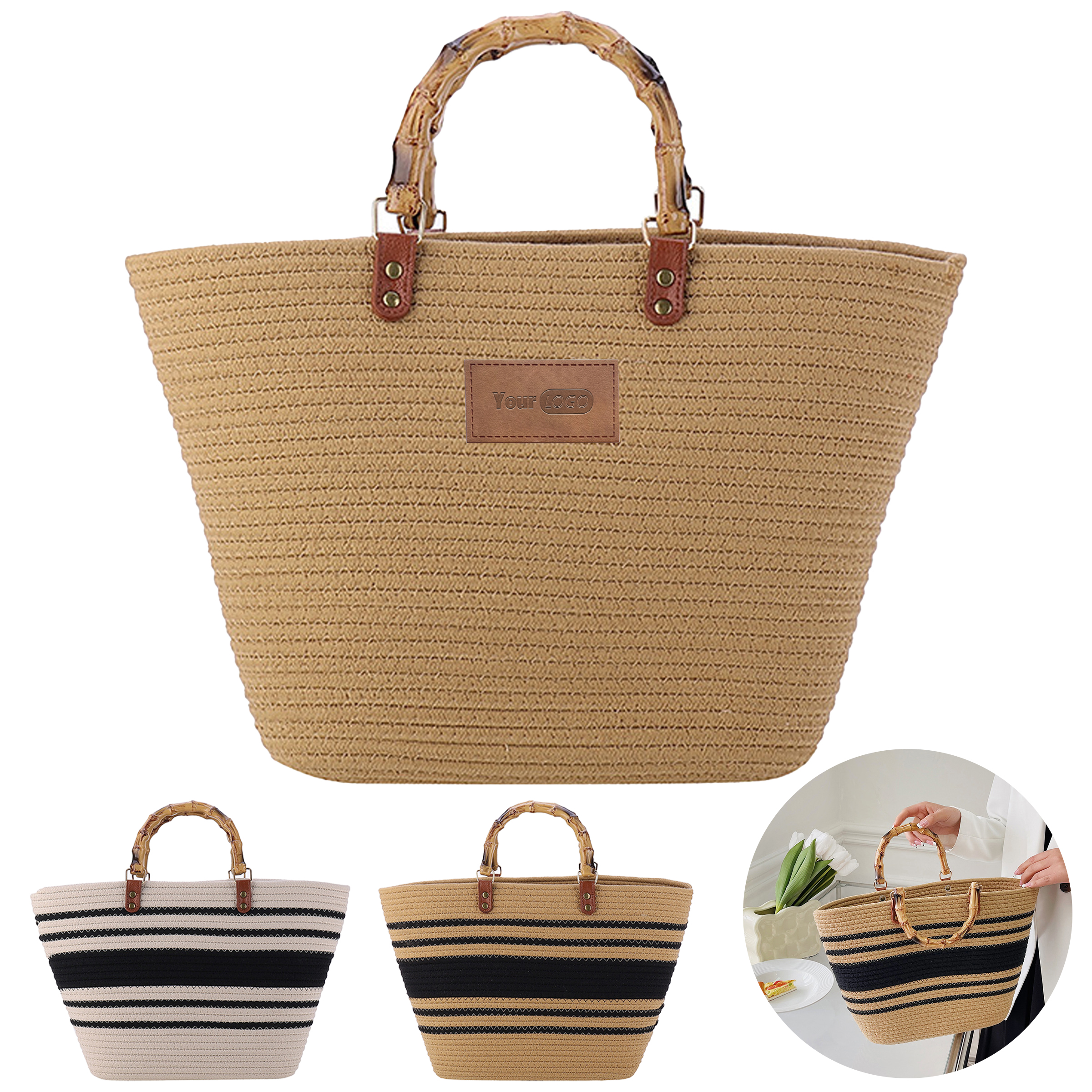Straw Fashionable Large Capacity Tote Bag 4