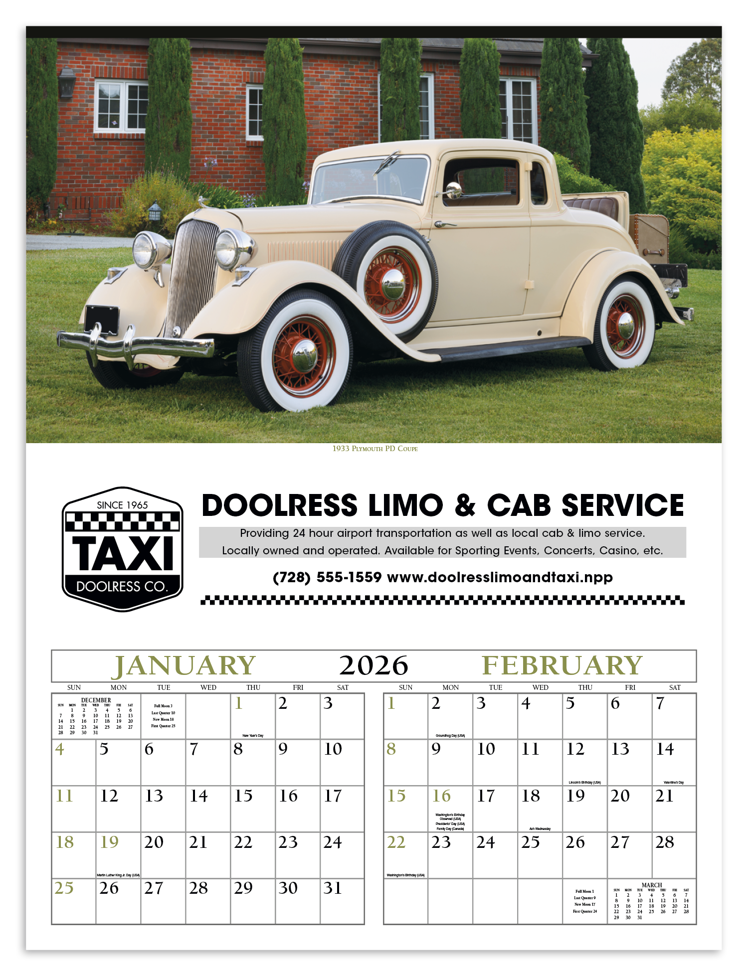 Triumph® Calendars Antique Cars Calendar 21
