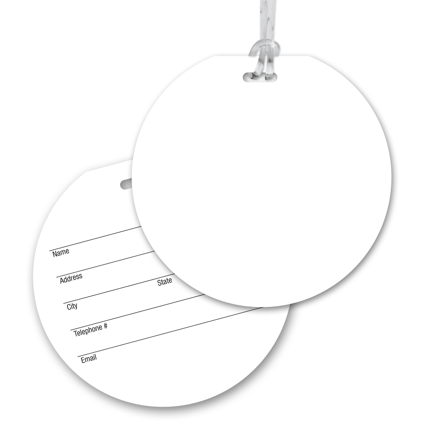 Ultra-Thin Round Luggage Tag with Clear Strap 1
